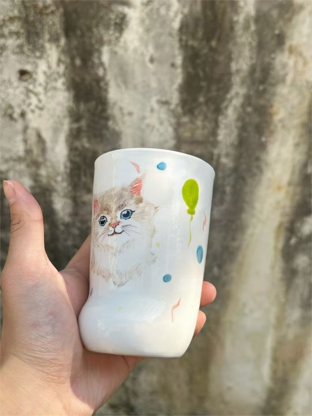 Custom Pet Portrait Mug - Hand-Painted Ceramic Cup for Pet Lovers